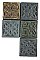 Set of 5 Vintage Irish Celtic Knot Ceramic Tiles - 3-1/2" x 3-1/2"