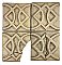 Antique Set of 4 Arts & Crafts Tan Fireplace Tiles - 5-3/8" x 5-3/8"