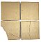 Antique Set of 4 Arts & Crafts Tan Fireplace Tiles - 5-3/8" x 5-3/8"