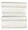 Antique "American Encaustic Tile Co." (AETCO) Ivory Embossed P-Cap Tile Pair - 6" x 3"