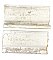 Antique "American Encaustic Tile Co." (AETCO) Ivory Embossed P-Cap Tile Pair - 6" x 3"