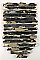 Antique Ribbon & Bow Motif Border / Liner 1/2" Tile Set - 1/2" x 6"