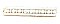 Liner Trim Edge Tile 5-1/2" x 1 Beaded White Porcelain with Blue Paint