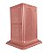 Antique "Miraplas Styron" "Red Magenta" Pink Plastic Outer Corner Baseboard Mopboard Tile - Sold Each
