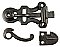 Antique Cast Iron Roggin's Thumb Latch Door Set - Circa 1888