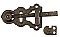 Antique Japanned Cast Iron Thumblatch Cottage Door Set - Circa 1885