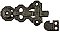 Antique Bronzed Cast Iron Thumblatch Cottage Door Set - Circa 1885