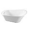 59-Inch Acrylic Single Slipper Freestanding Tub with Drain, White