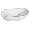 63-Inch Acrylic Single Slipper Freestanding Tub with Drain, White