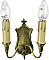 Antique Brass Colonial Revival Double Arm Wall Sconce - Circa 1920