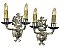 Pair of Antique Nickel Plated Nautical Galleon Ship Wall Sconces - Circa 1930