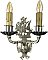 Pair of Antique Nickel Plated Nautical Galleon Ship Wall Sconces - Circa 1930