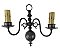 Antique Brass Colonial Revival Double Arm Sconce - Circa 1930