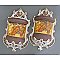 Pair of Rare Antique Slip Shade Wall Sconces by Gill Glass & Fixture Company - Circa 1930