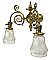 Antique Victorian Wrought Brass Wall Sconce - Circa 1900