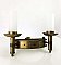Antique Brass Large Commercial Art Deco Wall Sconce Pair