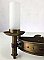 Antique Brass Large Commercial Art Deco Wall Sconce Pair
