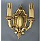 Antique Cast Brass Neoclassical Double Arm Wall Sconce - Circa 1920