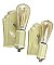 Pair of Yellow Art Deco Antique Porcelain Wall Lights or Sconces - Circa 1930