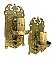 Antique Brass English Arts & Crafts Style "Halcolite" Wall Sconce Pair - Circa 1926