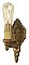 Antique Polychrome Cast Metal Art Deco Wall Sconce - Circa 1920