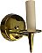 Antique Wrought Brass Mid-Century Modern Wall Sconce - Circa 1950