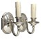 Antique Silverplate Colonial Revival Wall Sconce Pair - Circa 1920
