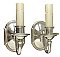 Antique Silverplate Colonial Revival Wall Sconce Pair - Circa 1920