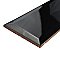 Santorini Loft Nero 4" x 11-7/8" Ceramic Tile - Wall Use Only - Black - Per Case of 34 -  12.17 Square Feet