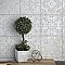 Aevum White Ornato 7-7/8" x 7-7/8" Ceramic Tile - Per Case of 21 Tile - 9.24 Sq. Ft. Per Case
