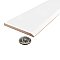 Battiscopa Glossy White 3" x 13" Ceramic Wall Bullnose Trim Tile - Sold by the individual piece