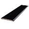 Battiscopa Glossy Black 3" x 17-3/4" Ceramic Wall Bullnose Trim Tile - Sold by the individual piece