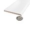 Battiscopa Matte White 3" x 17-3/4" Ceramic Wall Bullnose Trim Tile - Sold by the individual piece