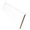 Battiscopa Matte White 3" x 17-3/4" Ceramic Wall Bullnose Trim Tile - Sold by the individual piece
