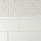 Blanco Brillo Zen 1-1/4" x 7-7/8" Ceramic Moldura Wall Trim Tile - Sold by the individual piece
