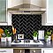Castillo Matte Black 3" x 6" Subway Tile - Sold Per Case of 44 Tile - 5.72 Square Feet