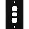 Matte Black Stamped Triple Despard Opening Switchplate / Cover Plate