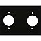 Polished Chrome Two Locking 40 amp Outlets / Three Gang