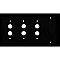 Oil Rubbed Bronze Forged Switchplate: Triple Pushbutton / Single Blank