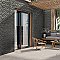 Irazu Antracita 7-7/8" x  23-1/2" Porcelain Wall Tile - 7 Tiles Per Case - 9.03 Sq. Ft.