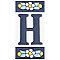 Sevillano Flora Address Letter H 2-1/8" x 4-3/8" Ceramic Wall Tile - Sold by the individual piece