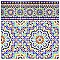 Sevillano Andalusia Cenefa 7-7/8" x 7-7/8" Ceramic Wall Border Tile - Sold Individually