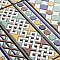 Sevillano Giralda Cenefa 7-7/8" x 7-7/8" Ceramic Wall Border Tile - 25 Tiles Per Case - 11.0 Sq. Ft.