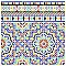 Sevillano Giralda Cenefa 7-7/8" x 7-7/8" Ceramic Wall Border Tile - 25 Tiles Per Case - 11.0 Sq. Ft.