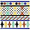 Sevillano Giralda Cenefa 7-7/8" x 7-7/8" Ceramic Wall Border Tile - 25 Tiles Per Case - 11.0 Sq. Ft.