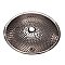 Decorative Oval Hammered Textured Undermount Basin with Overflow and a 1 1/4" Center Drain - Polished Stainless Steel
