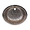 Decorative Oval Hammered Textured Undermount Basin with Overflow and a 1 1/4" Rear Center Drain - Polished Stainless Steel