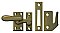 Medium Solid Brass Casement Window or Cabinet Latch