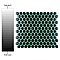 Metro Ion 1" Hex Emerald 10-1/4" x 11-7/8" Porcelain Mosaic Floor & Wall Tile - 10 Tiles Per Case - 8.6 Sq. Ft.