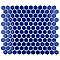 Metro Ion 1" Hex Sapphire 10-1/4" x 11-7/8" Porcelain Mosaic Floor & Wall Tile